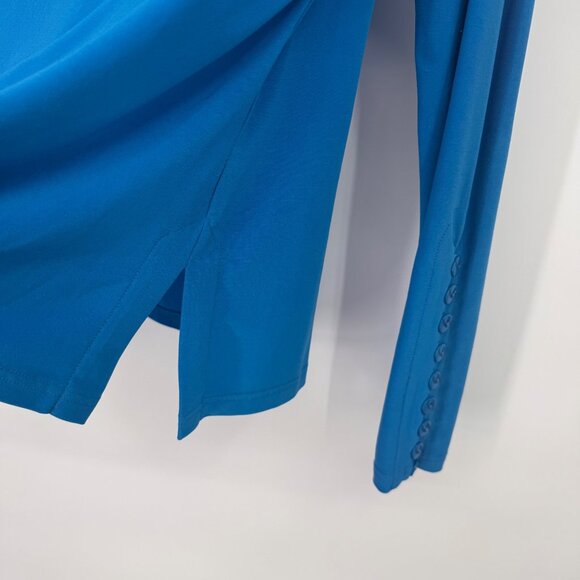 Simplii Womens Blue Long Sleeve TopButton Detail  Sleeves Size 10 - Picture 6 of 9
